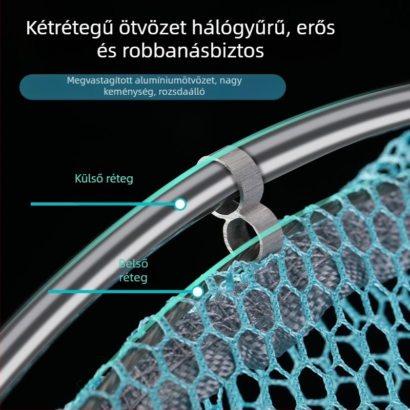 Nano nejlon halvédő dupla gyűrűs zsebbel a bottal való horgászathoz