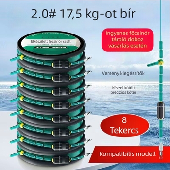 Megerősített PE damil Toray eredeti — fő damil, előre kötött rigek, teljes készlet versenyszerű nagyhalas horgászathoz