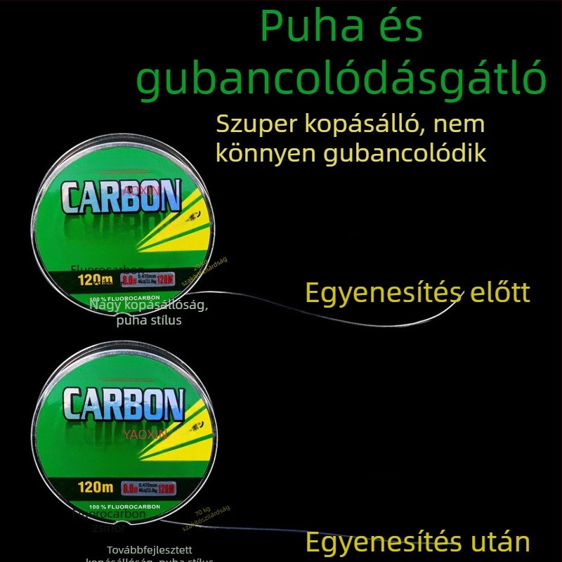 Yaoxin fluorkarbons horgász damil, 120 m, fő damil, rendkívül lágy és kopásálló