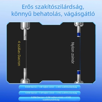 Ultra vékony Dyneema vezető zsinór halászathoz, puha, kopásálló, nagy szakítószilárdsággal