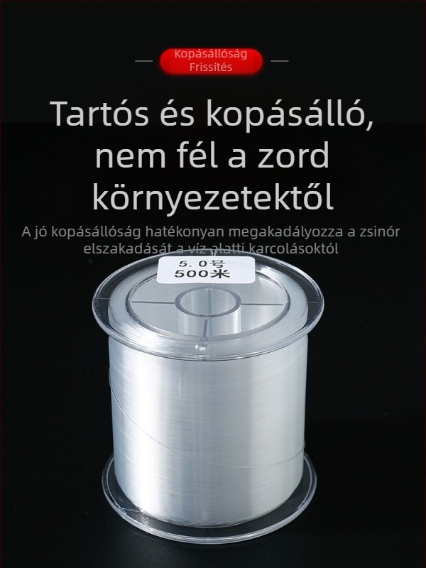 500 m Nylon horgász zsinór, átlátszó dobozban csomagolva, nagy szakítószilárdságú, tengeri horgászatra alkalmas