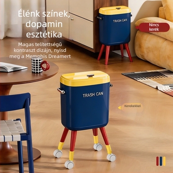 Konyhai kuka kerékkel, nagy kapacitású (12 L+), ergonómikus kialakítás, luxus megjelenés, nyomófedél