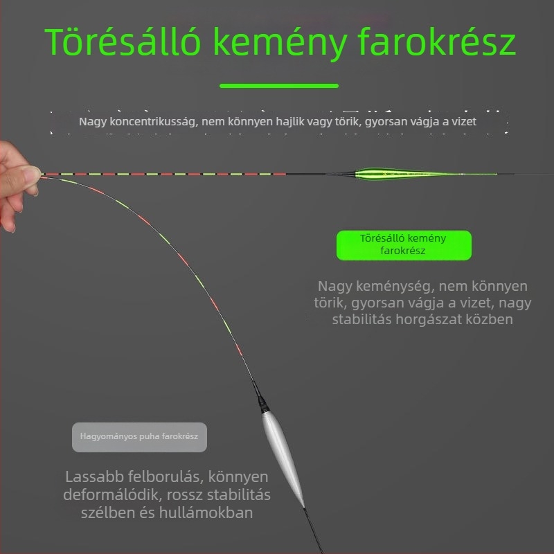 Hosszú mélyvízi világító úszó nappal és éjjel, meghosszabbított merev véggel