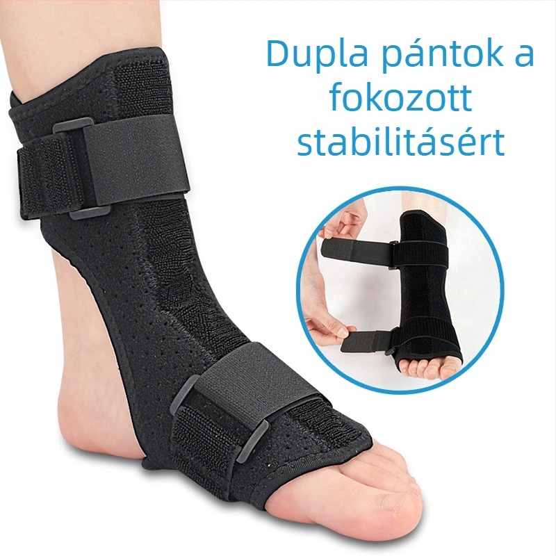 Alumínium bokánortézis a lábfej leesése esetén, légáteresztő anyagból, Velcro állítható nyomástartó pánttal