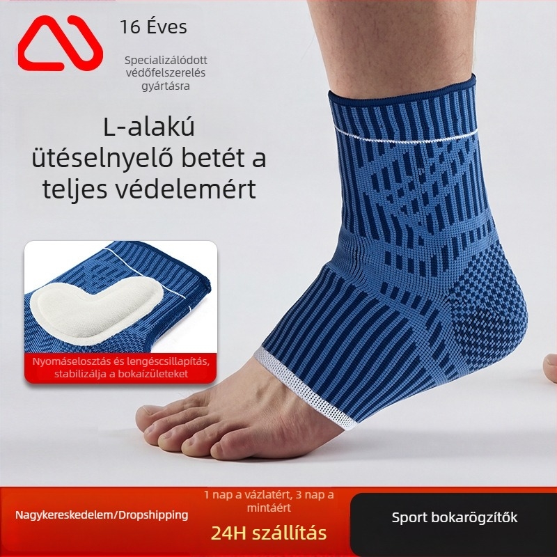 Légáteresztő kötött bokaortézis futáshoz, magas rugalmasságú, ficam elleni védelem