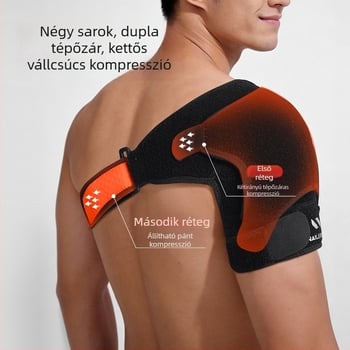 Sport vállvédő edzéshez, állítható anti-dislokációs vállöv, vállmelegítés és védelem, fixáció egy váll számára