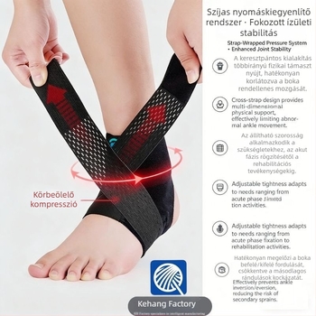 Sport bokaortézis rándulás fixálására, professzionális boka-támasz férfiak és nők számára, ízületi bokaortézis