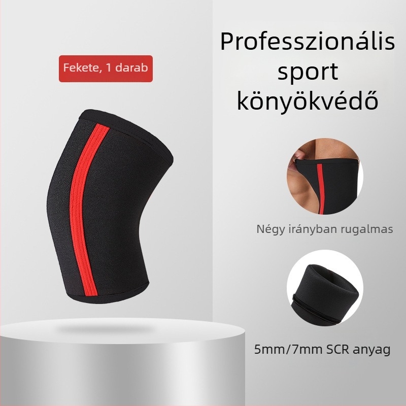 Könyökvédők edzéshez és sporthoz, 7 mm/5 mm neoprén anyag, erőemeléshez és erőnléti edzéshez
