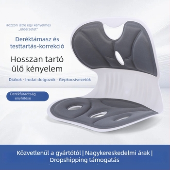 Diákok számára ergonomikus deréktámasztó párna a helyes üléspozíció érdekében, irodai szék deréktámasz hosszú ülésekhez