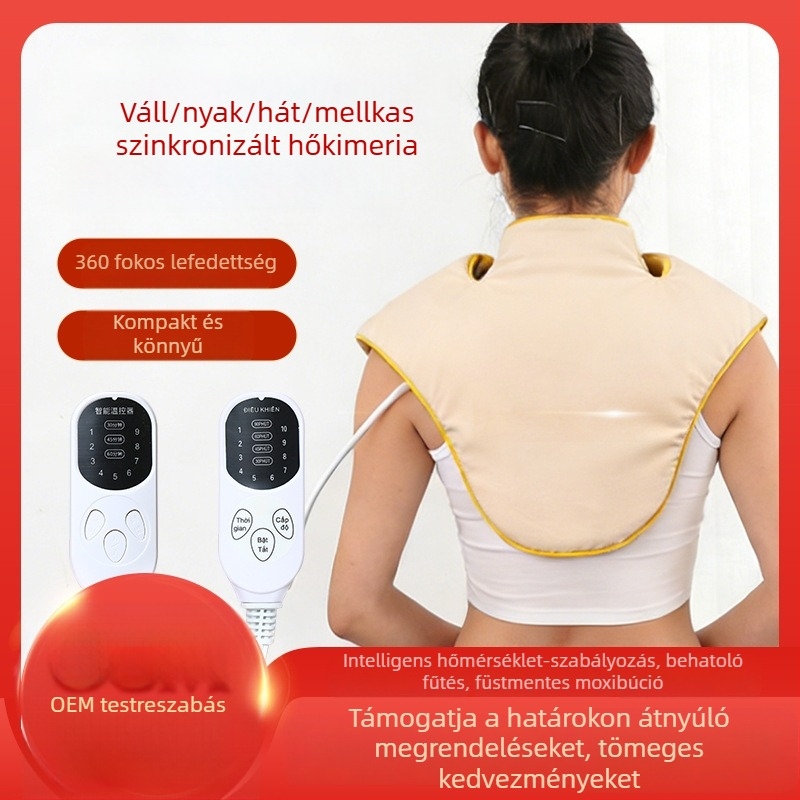 Elektromos fűtésű váll- és nyakmelegítő párna, otthoni használatra
