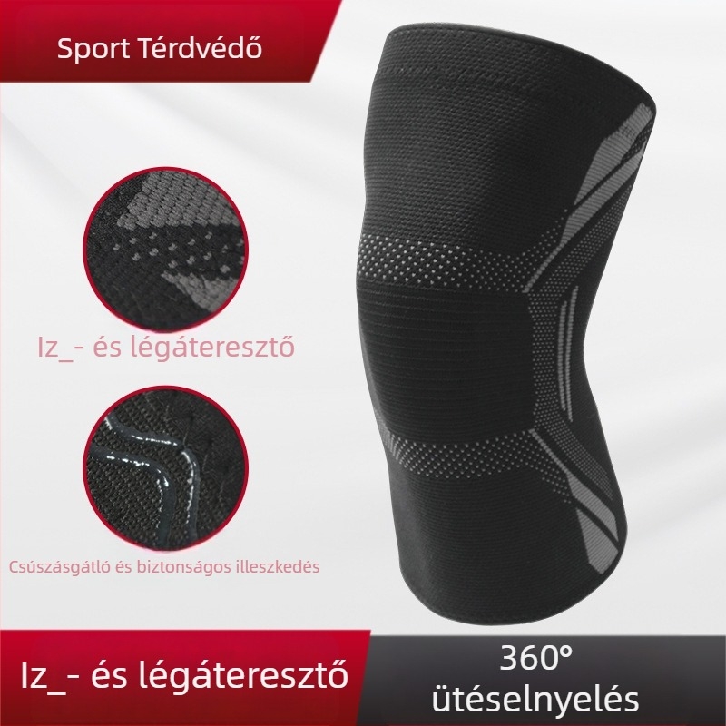 Sportos térdvédők kötött nylonzból, nedvességelnyelő, lélegző, csúszásmentes, kosárlabda, tollaslabda és edzéshez