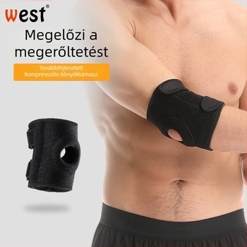 Légáteresztő izzadságot felszívó könyökvédő sportokra — ideális röplabdához, kosárlabdához és edzéshez; szilikon könyökvédő