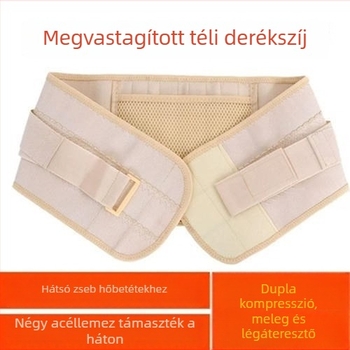 Deréköv hálószemes, légáteresztő anyagból, teljesen rugalmas, négy évszakos támogatás acéllemezzel, önmelegítő zseb gyógyszereknek, csipkés szegély