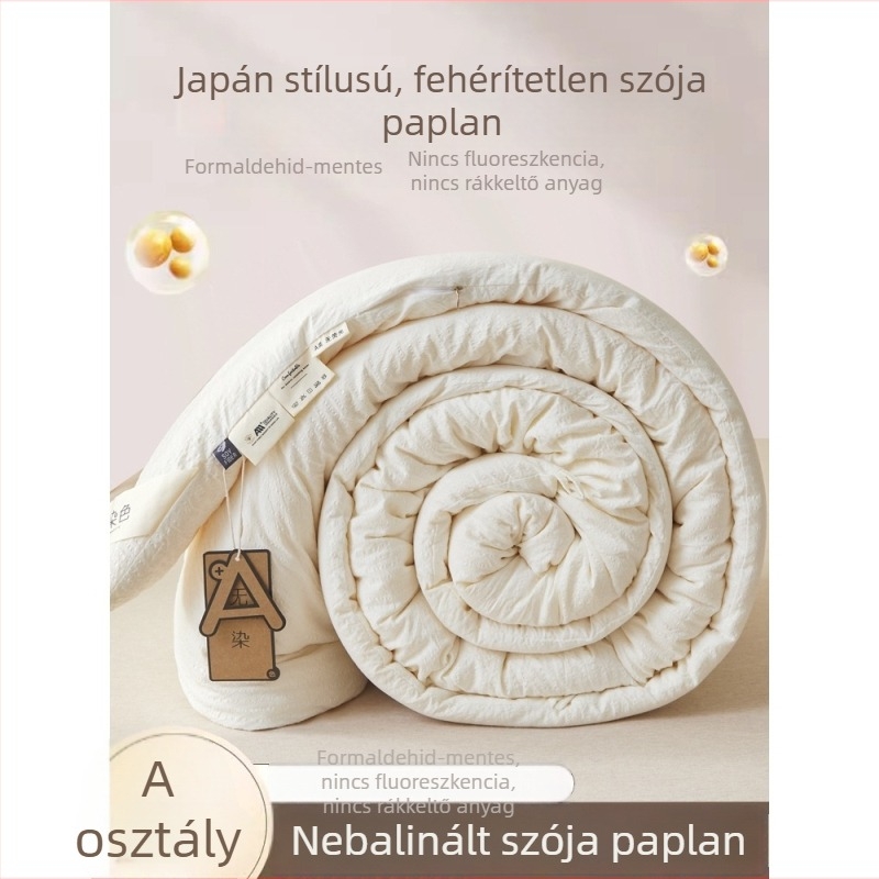 Nyers pamutból készült waffel szövésű dunyha, színezékmentes, szója rosttöltettel, antibakteriális, minden évszakra.