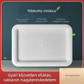 Vastagodott téglalap alakú konyhai lefolyó tálca, átlátszó polipropilén