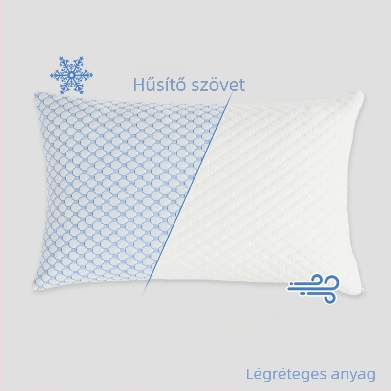 Shuzunke latex párna hűsítő anyaggal, lassú visszapattanás, téglalap alakú