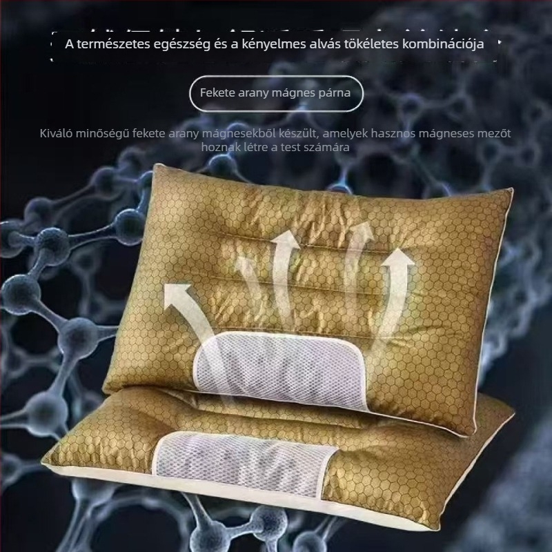 Grafén mágneses latex párna hűtő nyaki támasz, kényelmes alvópárna diákok számára