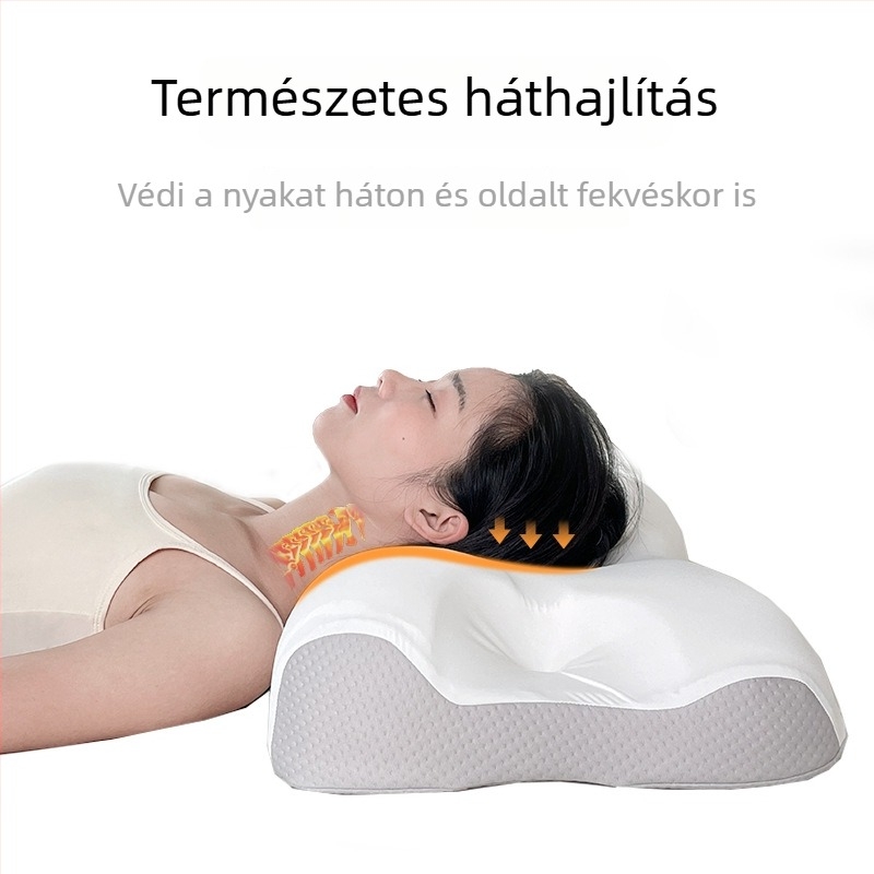 Lassú visszaalakulású memóriahabos párna – különleges formájú oldalsó alváshoz, nyak támogatás, otthoni használat, egy személy