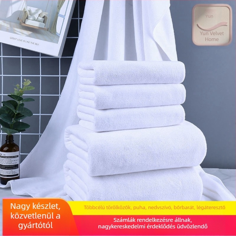 Egyszer használatos mikroszálas hotel törölközők, fehérek, általános használatra