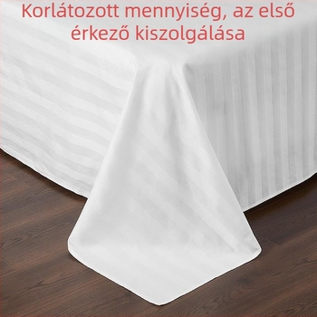 100% pamutból készült, magas sűrűségű lepedő vendégházakhoz, fehér, 40 szálas satin szövésű ágynemű