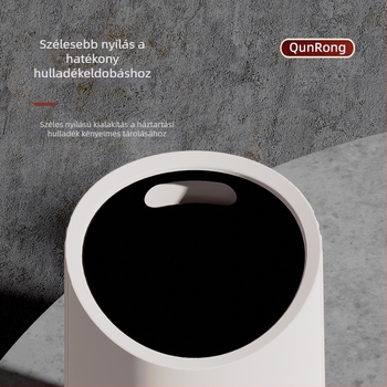 Kétszintes műanyag szemetes 12 L, nyitott kialakítás, otthoni használatra, konyha és fürdőszoba