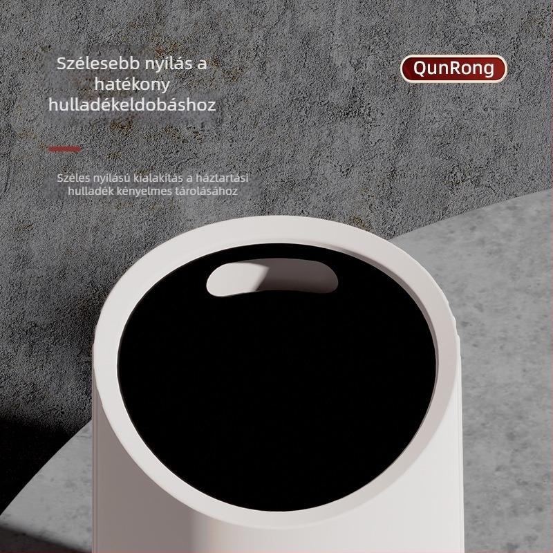 Kétszintes műanyag szemetes 12 L, nyitott kialakítás, otthoni használatra, konyha és fürdőszoba