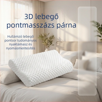 Yinwei Wave memóriahab nyakpárna, zérus nyomás, mély alvás, állítható magasság 5–10 cm, kézzel készített, téglalap alakú belső töltetű PU memóriahab