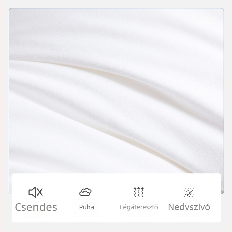 Tiszta pamutból készült párna mag, hotelminőség, ötcsillagos kialítás, gyerekeknek és diákoknak, puha szövet, magas rugalmasság, tollellenes védelem.