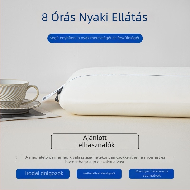 Memóriahabból készült párna mély alváshoz, nyak támogatás, nyomásmentes, lassú visszatérés, téglalap alakú hotelpárna Ice Silk huzattal