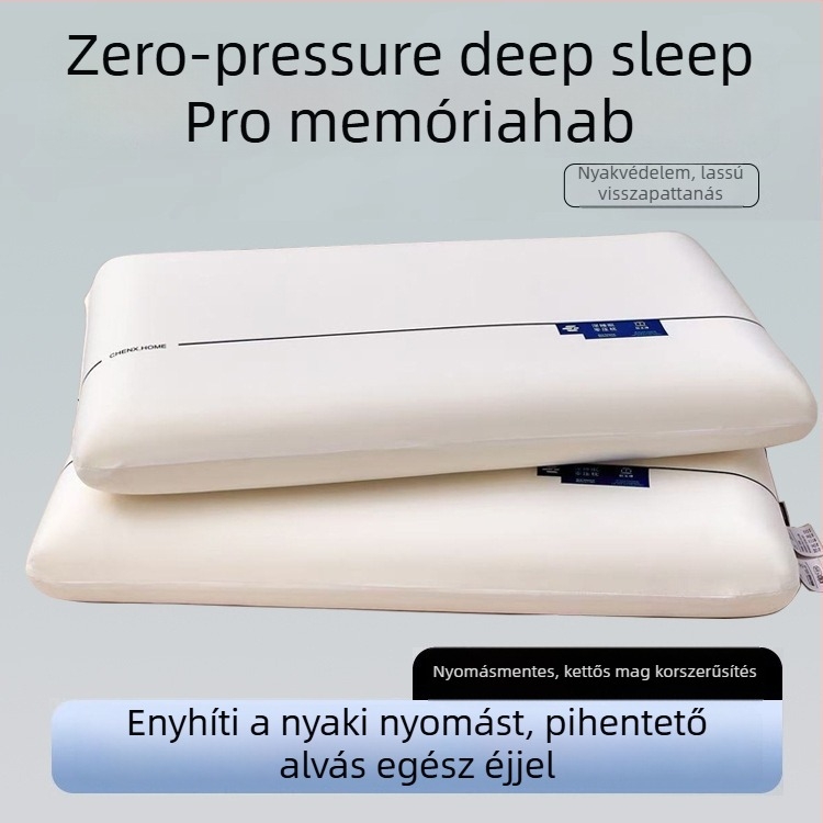Hotel-stílusú memóriahabos nyaki párna – nyomásmentes mély alvás Pro II generáció, felhő párna mag