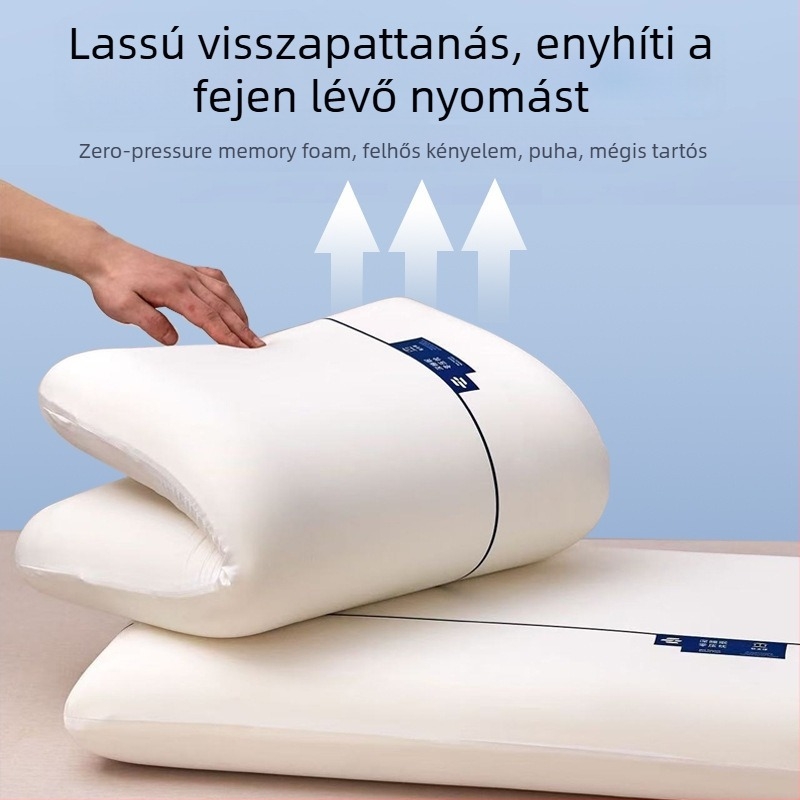 Hotel-stílusú memóriahabos nyaki párna – nyomásmentes mély alvás Pro II generáció, felhő párna mag