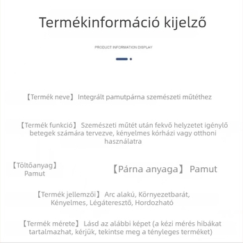 Szemészeti célú hason fekvő párna vitreo-retinális műtét utáni, nyak- és válltámogatás, csúszásmentes