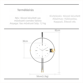 Művészi atmoszférikus falióra a nappaliba, 2025-ös modell, minimalist design, otthoni használatra, kreatív modern, könnyed luxus dekoratív óra