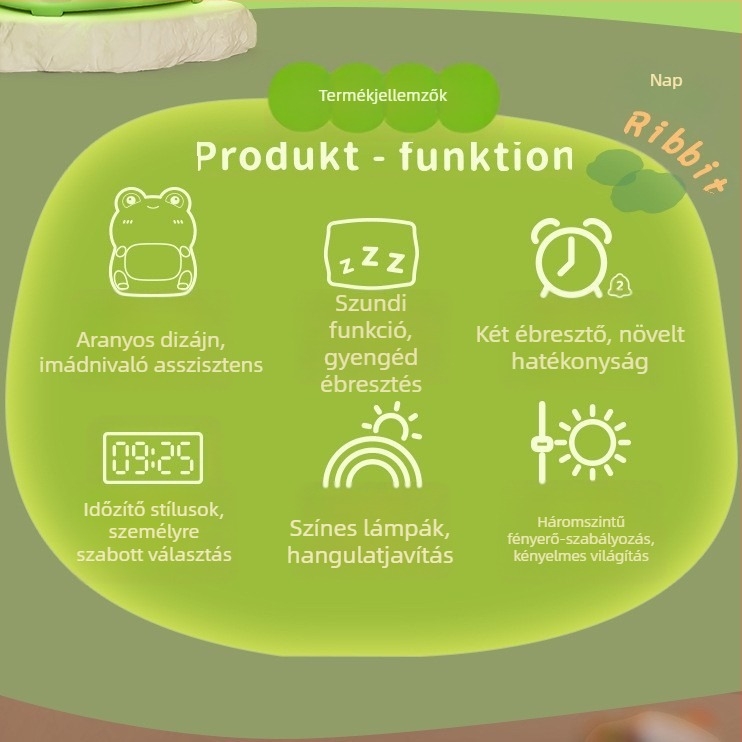 Gyermekeknek és diákoknak szánt ébresztőóra, új modellű elektronikus óra, Snooze funkcióval és éjszakai fénnyel, praktikus tanulótárs