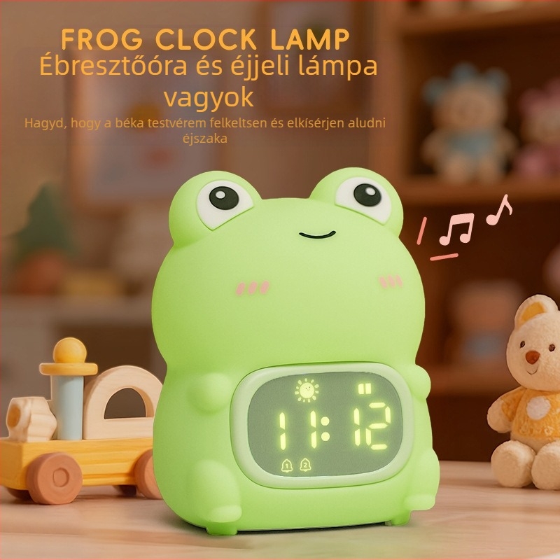 Gyermekeknek és diákoknak szánt ébresztőóra, új modellű elektronikus óra, Snooze funkcióval és éjszakai fénnyel, praktikus tanulótárs