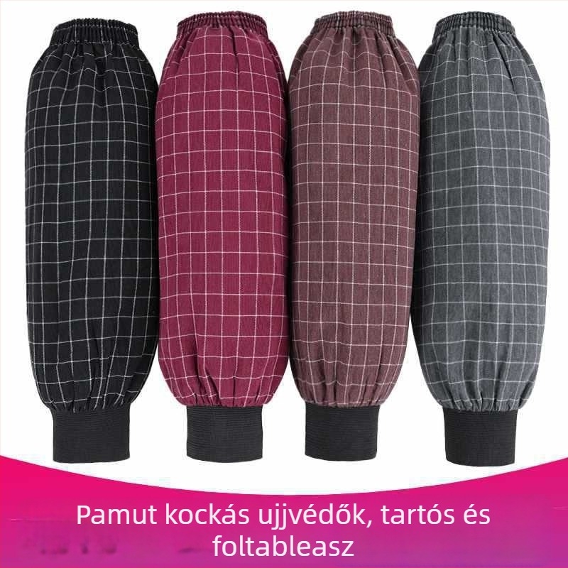 Unisex hosszú pamut ujjvédők konyhai munkához, szennyeződés elleni, ősz-tél