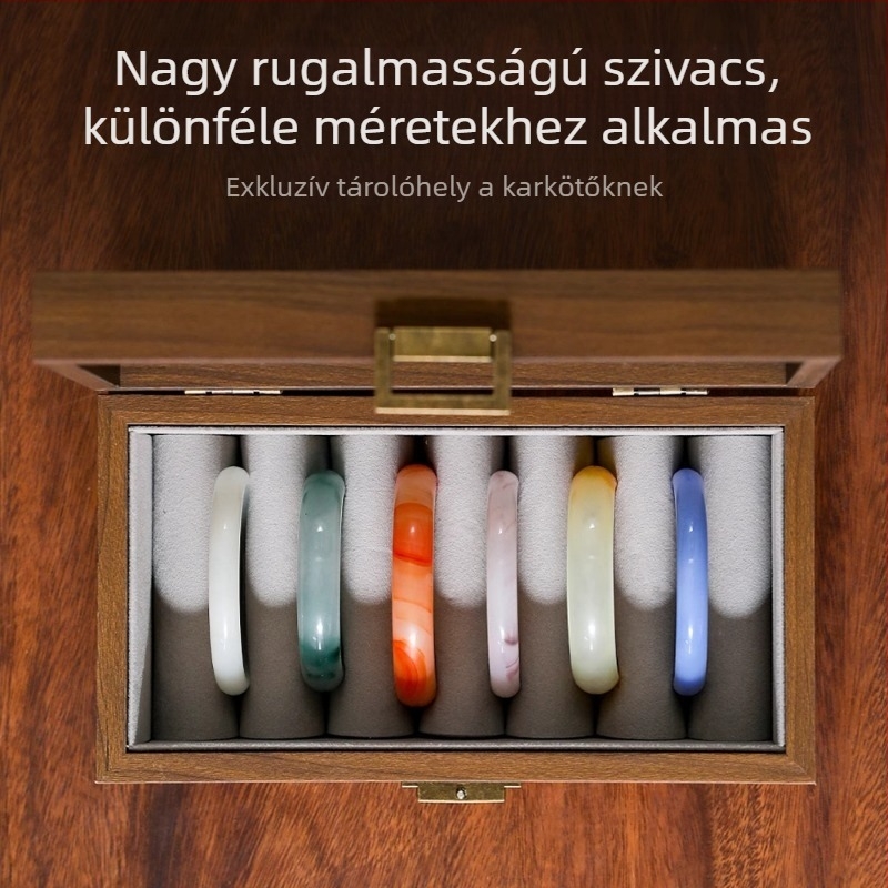 Fából készült karkötő tároló doboz jade karkötők számára