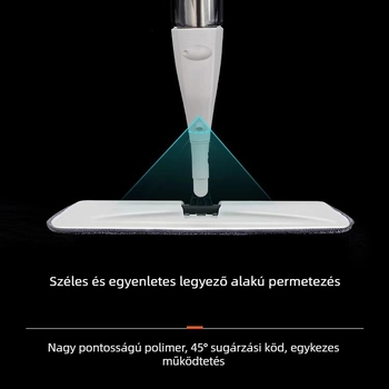 Otthoni spray-mop, érintésmentes használat, kettős használat száraz és nedves tisztításra, lapos padló mop
