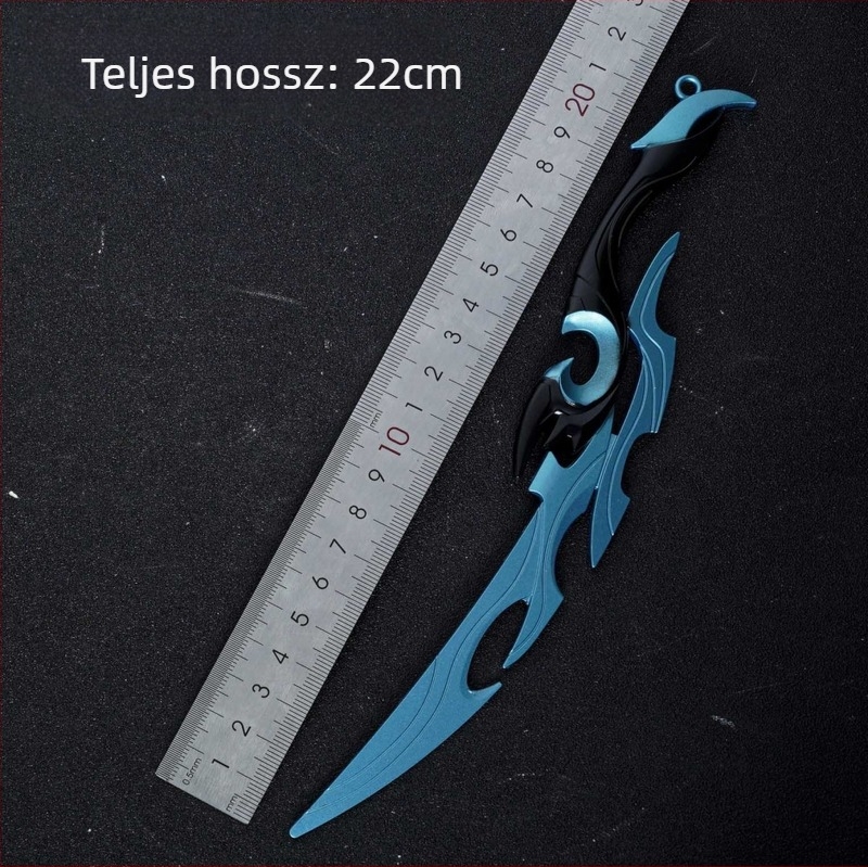 Pesticide game peripherals – 22 cm-es fém fegyver modell, ötvözet rekvizit, élezés nélküli