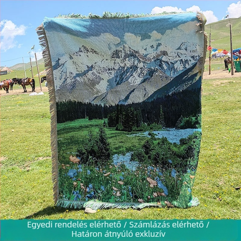 Shata Landscape Series pamut takaró kanapéra és ágyra, falikárpit és asztalterítő anyag