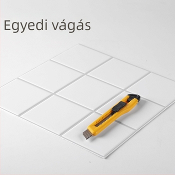 Nordic Bread Brick 9‑panel fehér tégla 3D fali matrica, öntapadó, vízálló fürdőszobába és a konyhába