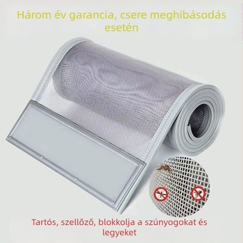 Bejárati ajtó mágneses szúnyogháló függöny, nyári szúnyogháló függöny, öntapadó mágneses függöny otthoni és kereskedelmi használatra, lélegző védelem a legyek ellen