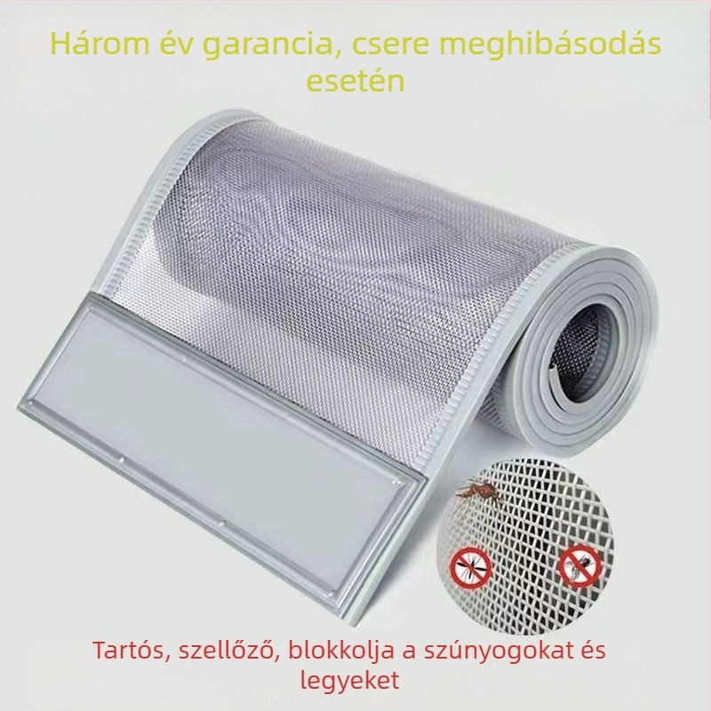 Bejárati ajtó mágneses szúnyogháló függöny, nyári szúnyogháló függöny, öntapadó mágneses függöny otthoni és kereskedelmi használatra, lélegző védelem a legyek ellen