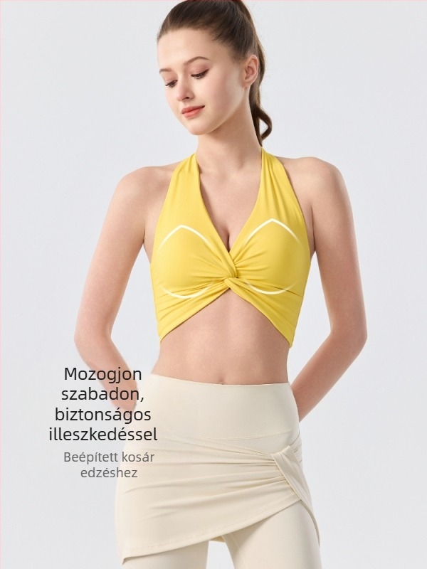 All-in-One sportmelltartó fitneszhez, ütésálló támogatással, pilatesre és jóga