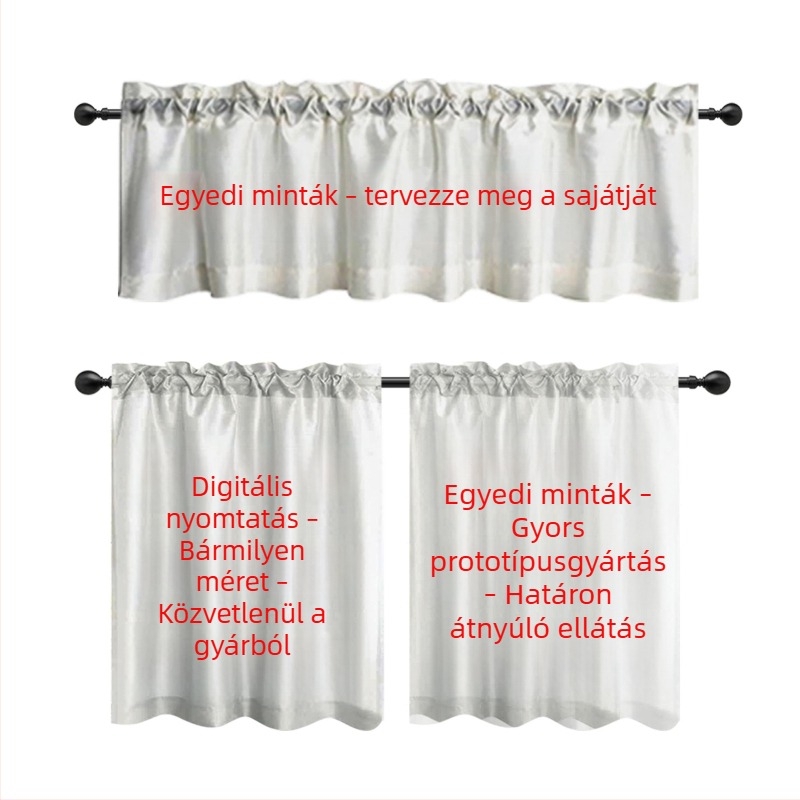Minimalista vonalrajzos digitális nyomtatású függönyök nappalira és hálószobába, szekrényekhez porvédő dekorral