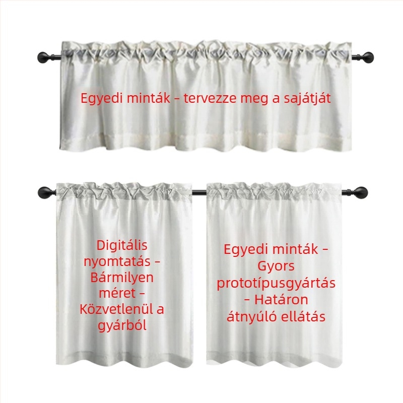 Minimalista vonalrajzos digitális nyomtatású függönyök nappalira és hálószobába, szekrényekhez porvédő dekorral