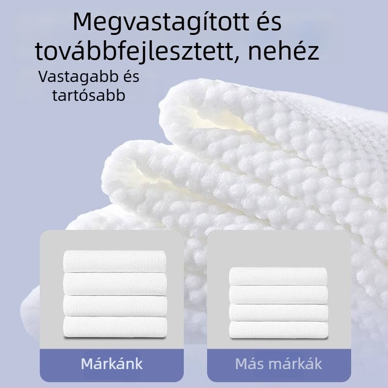 Szállodák és panziók számára tervezett, egyedi csomagolású, extrán vastag egyszer használatos törölközők nedves és száraz használatra
