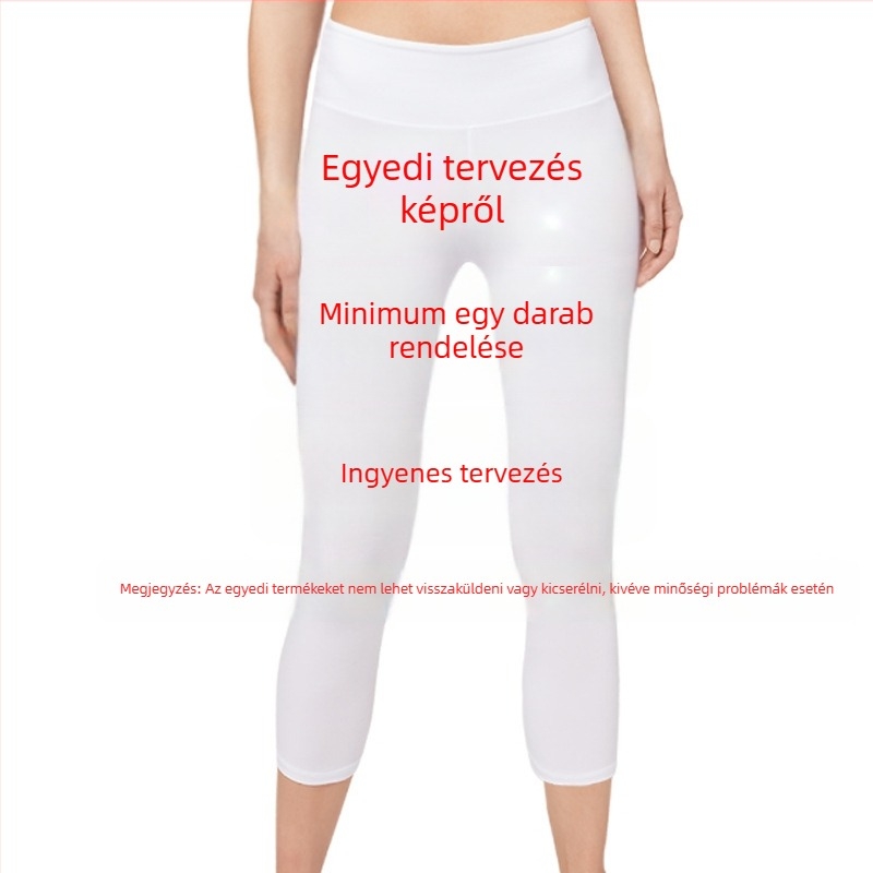 2026 Női capri jóga nadrág anchor printtel, vékony, karcsú szabás, Milk Silk anyag