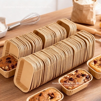 Négyszögletes muffinformák papírból, görbített szélekkel, sütőpapír belső réteg, hőálló, élelmiszerbiztonságos