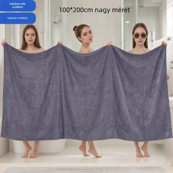 Nagy méretű mikroszálas fürdőlepedő, 100×200 cm, kiváló nedvszívó képesség, nem szöszöl